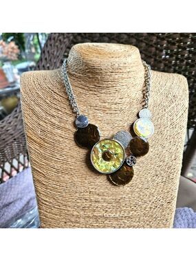 Passion Metal Abstract Statement Necklace